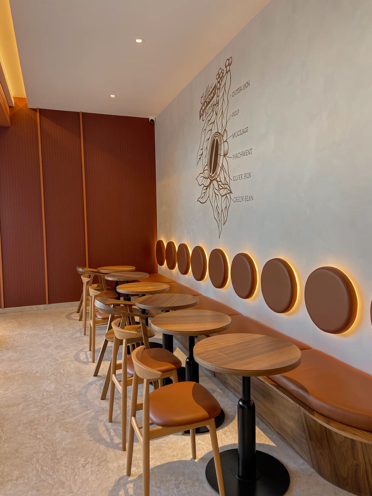 Luxury Fine Dining Hall with Polished Concrete & Wood Slat Partitions #44